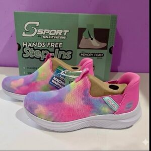 S Sport By Skechers Kids' Step-Ins Sneakers Tie Dye Slip On Cushioned size 5
